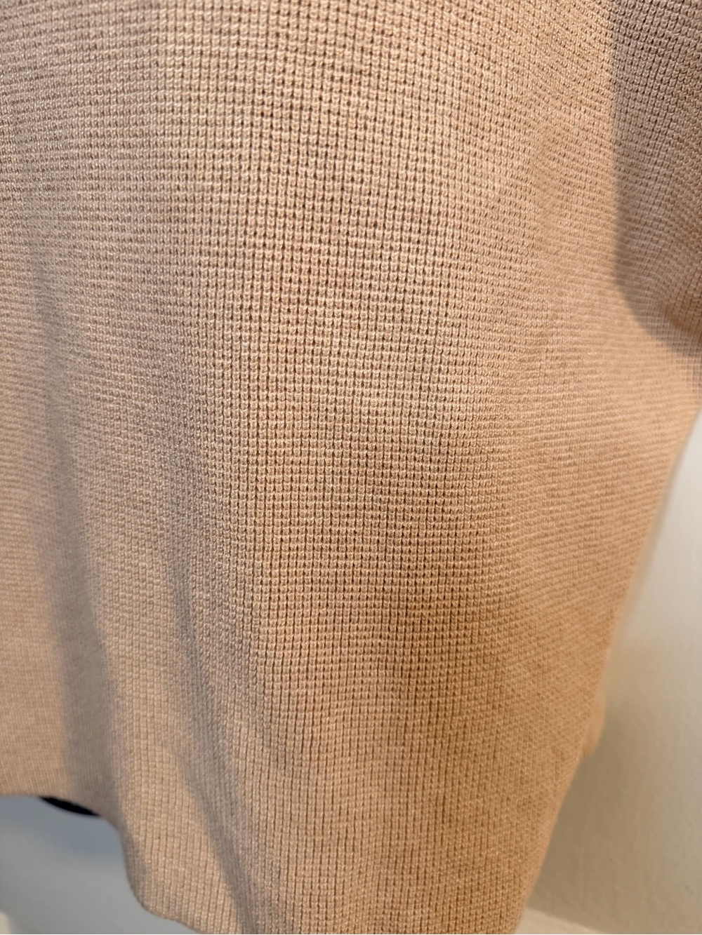Cyrus Beige Knit Short-Sleeve Blouse - Picture 4 of 7